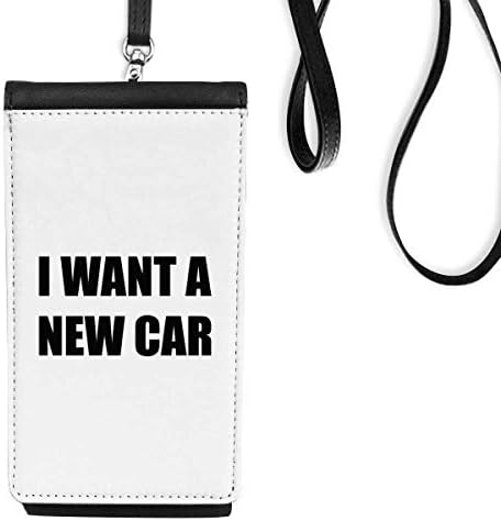 Сакам нова чанта за паричник за автомобили што виси мобилна торбичка со црн џеб