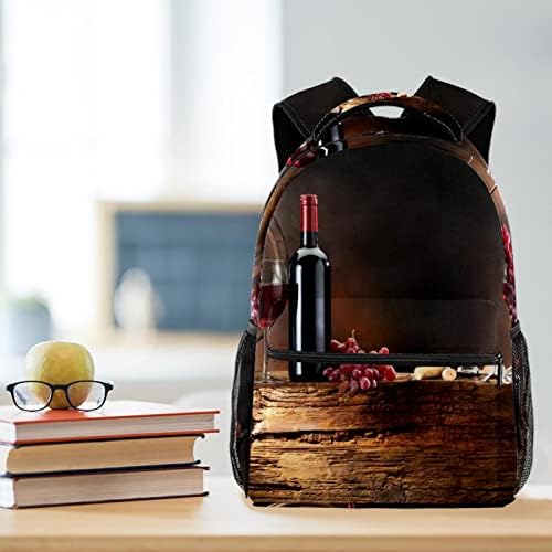 Црвено вино грозје овошје ранец за момчиња девојчиња училишна книга торба за патувања пешачење за кампување дневен пакет