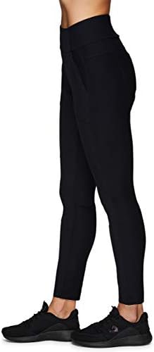 Lavенска комбо -комбо -истегната ткаена предна плетена тенок панталод со џебови
