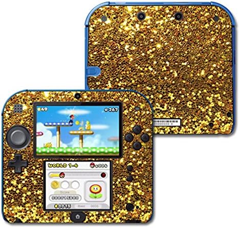 MOINYSKINS Кожа компатибилна со Nintendo 2DS - Gold Dazzle | Заштитна, издржлива и уникатна обвивка за винил декларална обвивка
