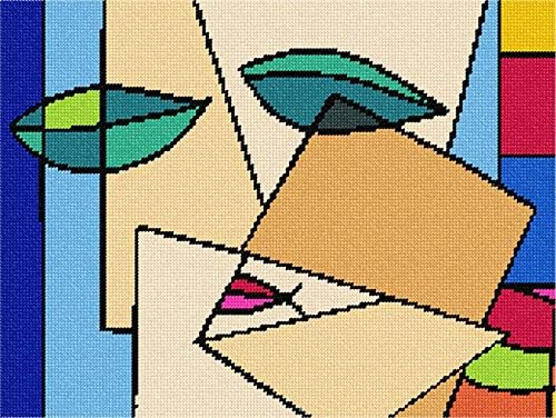 Комплет за игла на Пепита: Лице во апстракт, 12 x 9