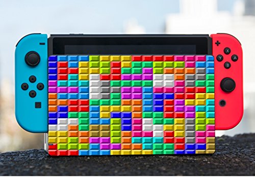 Класични блокови на играта на налепница за декорации со винил со елитипритирање за приклучок за Nintendo Switch