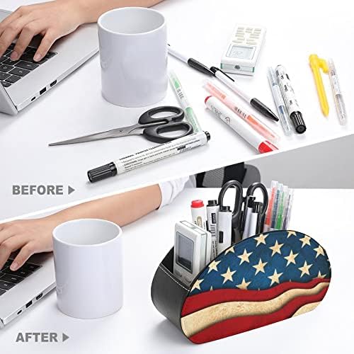 Multifunctions Star and Stripe USA Multifunction Remote Contlorn Sholders PU Fore Chase Crother Massion Storage Cox со 5 оддели
