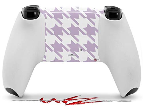 Завитката на кожата Wraptorskinz компатибилен со Sony PS5 DualSense Controller HoundStooth Lavender