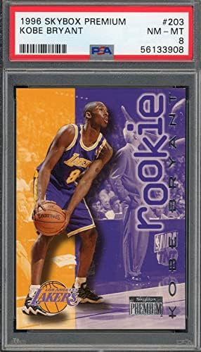 Kobe Bryant 1996 Skybox Premium Basketball Rookie Card 203 оценета PSA 8