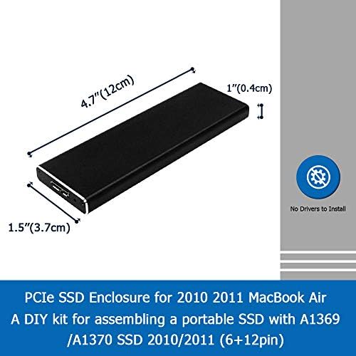 GODSHARK PCIe SSD Комплет за 2010 2011 Macbook Air, USB 3.0 Надворешен Читач За A1369 A1370 SSD Адаптер Со Куќиште, Модел За