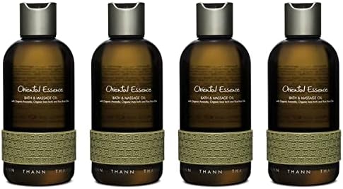 Ориентална суштинска суштина бања и масло за масажа со органски авокадо, органски инки и масла од трици од ориз 9,97 fl oz.