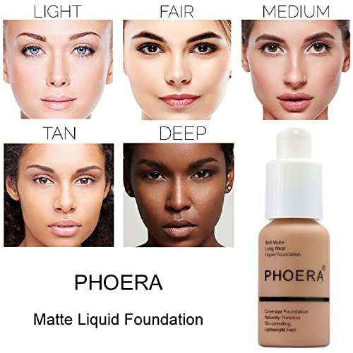 Фондација ФОЕРА, Беспрекорна Мека Мат Течна Основа За Контрола На Маслото Целосна Покриеност Шминка За Лице.