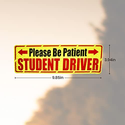 Магнет на студентски возач на Ахеро за автомобил, надграден, ве молиме, бидете трпеливи нови знаци за безбедност на возачот,