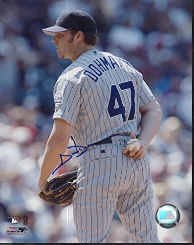 Скот Доман Колорадо Рокис потпиша автограмирана 8x10 фотографија w/COA - Автограмирани фотографии од MLB
