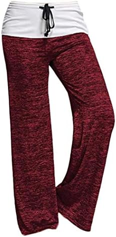 Andongnywell женски јога џемпери удобни дневни панталони широка нога лабава тренингот џогери случајни панталони панталони панталони