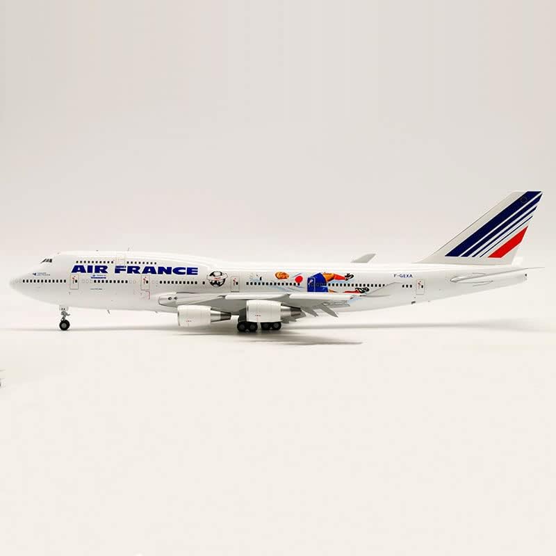 JC Wings Air France for Boeing 747-400 F-Gexa Flaps Down 1/200 Diecast Aircraft претходно градежен модел
