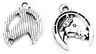 Антички Сребрен Накит Правење Шарм Добавувачи На Големо О7ЦС8Р Потковица Коњ Копита Глава