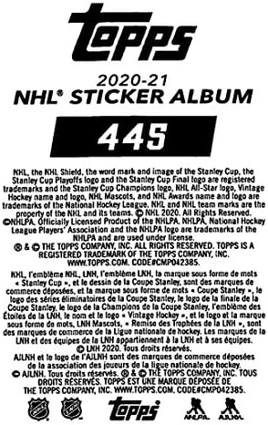 2020-21 налепница Topps NHL 445 Карлтон маскота фолија Торонто лисја на хокеј налепници