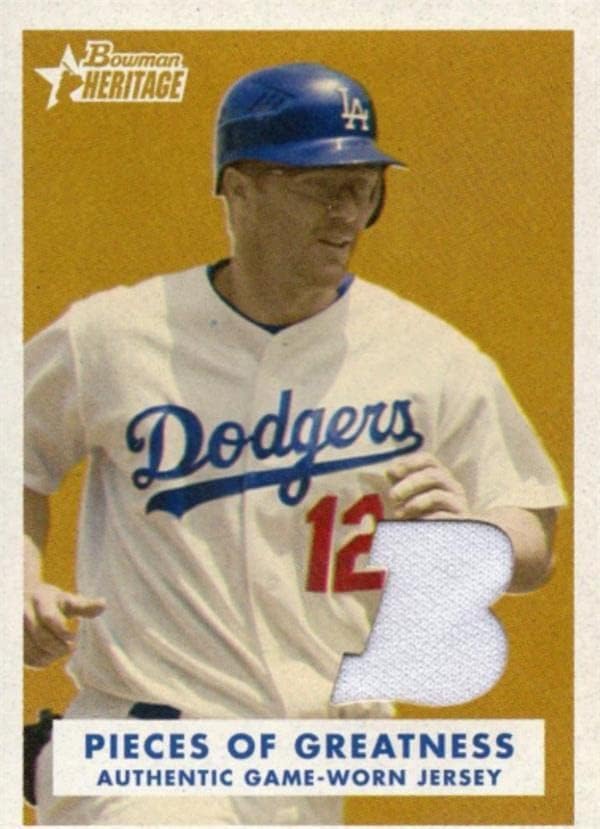Џеф кент играч носеше џерси лепенка бејзбол картичка 2006 Боуман Наследство PGJK - МЛБ Игра Користи Дресови