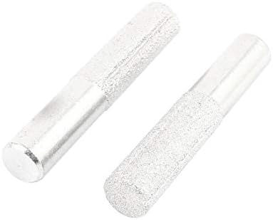 X-Dree 2 PCS Silver Tone 13mm Dia Diamond Profil_e Straight Router Bit за мермер (2 јудади сребрен тон 13мм Diámetro diamante