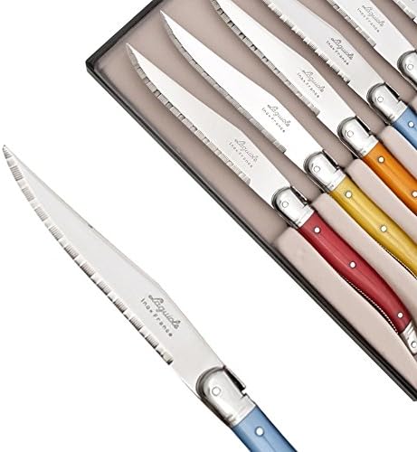 Комплет од 6 ножеви за стек ЛАГУИОЛЕ АБС ВО избрани рачки во бои-Директно Од Франција
