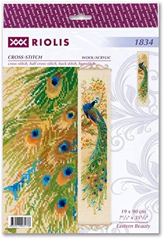 Риолис 1834 година - Источна убавина - Преброен комплет за вкрстено бод 7½ x 35½ 14 брои беж аида 22 бои