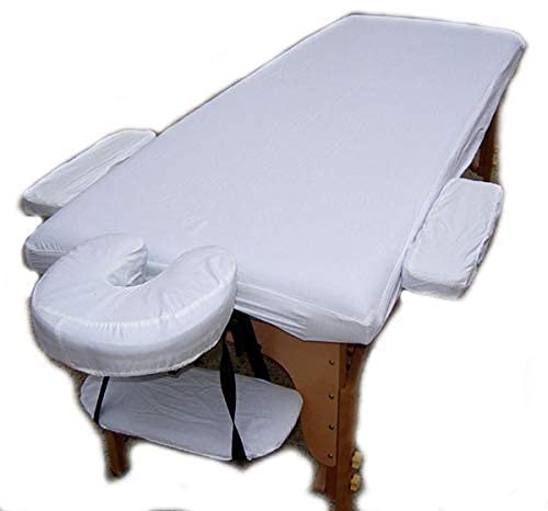 Змдром пакет од 95 опремени табели за масажа и за еднократна употреба опремена потпирачка за глава ги опфаќа белите