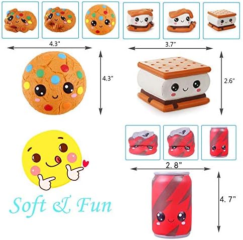 Anboor 3 компјутери Squishies Smores + Cookies + Can