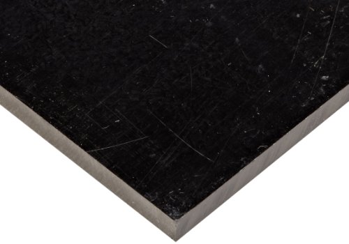 АБС лист, мазен, ASTM D4673, црн, 1/4 дебела, 24 ширина, 24 должина