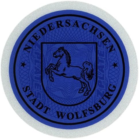 Германија Регистарска Табличка Привремена Регистрација Печат-Волфсбург