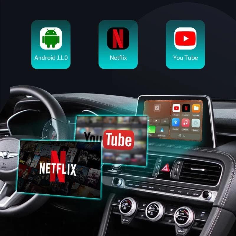 Безжичен Carplay Адаптер Кутија, Автомобил Игра, Безжичен Carplay, Поддршка Netflix &засилувач; YouTube