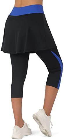 Анививо здолниште со нозе за жени, јога нозе со здолништа и жени тениски хеланки облеки џебови