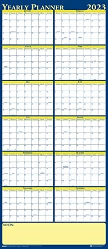 Куќа На Дулитл 2023 Ламиниран Календар За Бришење На Ѕидот, Реверзибилен, 60 х 26 Инчи, јануари-декември