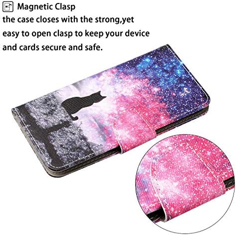 IMEIKONST Случај За Samsung GALAXY A14 5G, galaxy A14 5G паричник случај стп Кожа Со Картичка Пари Слотови Kickstand Магнетна Заштитна Покривка За Галакси A14 5G Назад Мачка XC5