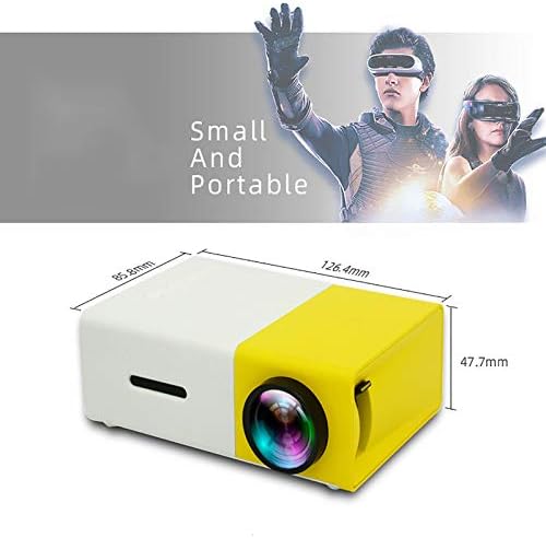 LSJZZ MINI MINI PRONECTOR HOME PROFESTABLE 1080P Projector HD Projector Video Projector Преносен вграден двоен звучник за домашно