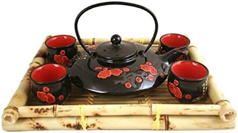 Азиски дом современа уметност декор порцелански чај сет 5 компјутери