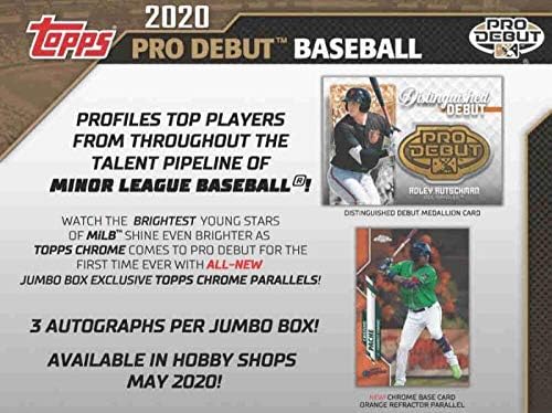 2020 Topps Pro деби во бејзбол HTA Hobby Jumbo 8-Box Case