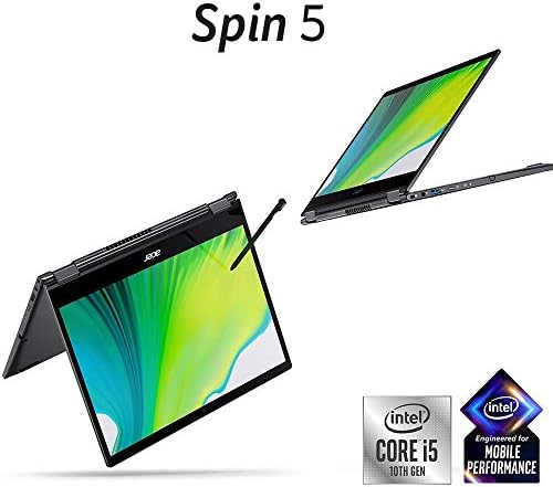 Acer Spin 5 Convertible лаптоп, 13,5 2K 2256 x 1504 IPS Touch, 10-ти Gen Intel Core i5-1035G4, 16GB LPDDR4X, 512 GB NVME SSD,