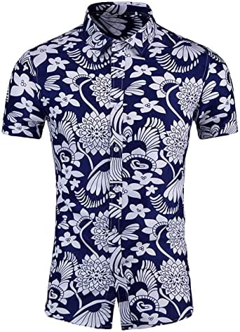 Bmisegm летна машка маица лето ново машка маичка со кратки ракави со кратки ракави плус големина модна обична плажа голема и