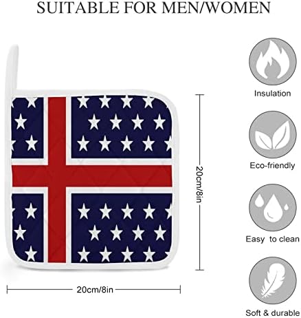 Држави за тенџере со нордиски знамиња 8x8 отпорни на топлина топли влошки за заштита