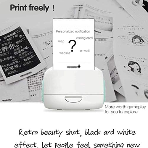 XXXDXDP Prink Journal Printer, Mini Reading Notes Printer, црно -бело печатач за фотографии за списание Planner, DIY ScrapBooking,