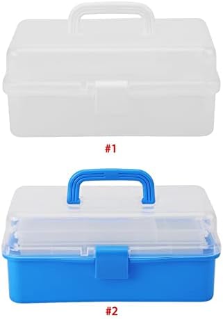 WDBBY задебелен преклопен три слоја кутија за складирање на алатки Организатор за контејнери со кутија за складирање на алатки