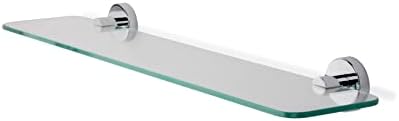 Croydex Metra Flexi-Поправи Лесно Вклопување Завртка Или Лепак Стакло Бања Полица, 4.9 во x 25.1 во x 3.1 во, Хром