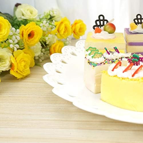 3-високо бело злато пластичен десерт штанд со тесто од торта држач за држач за сад за сад за чување на чинија за забавно свадба