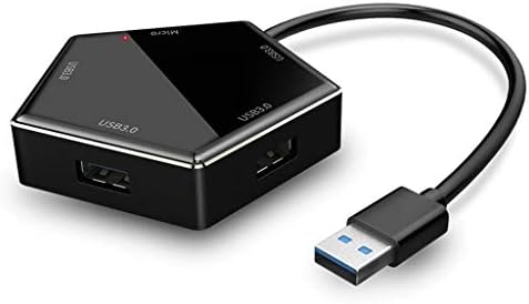 USB Центар КУЈУКС, Четири USB 3.0 Центар Со Микро Надворешна Дупка За Напојување Со Голема Брзина Четири Порт Сплитер
