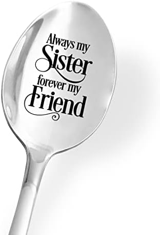 Секогаш Мојата Сестра Засекогаш Мојот Пријател, Сестра Лажица Врежана Смешно Кафе Лажичка Лажичка, Сестра Подарок Од Сестри