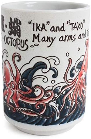 Мино Опрема Јапонски Керамика Суши Јуноми Чаван Чаша Чај Лигњи &засилувач; Октопод Ика &засилувач; Тако направени Во Јапонија