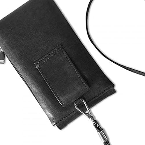 Илустрација на линијата за печурки, вистинска телефонска чанта, виси мобилна торбичка со црн џеб