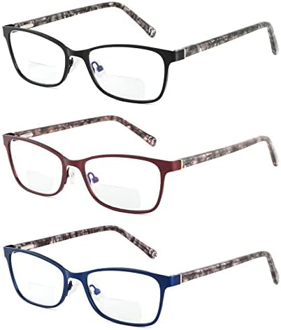 СУНАМОЈ Бифокални Очила За Читање Жени Сино Светло Компјутерски Читач Мода Јасен Врв Катеј Дами Дизајнер Стилски Очила