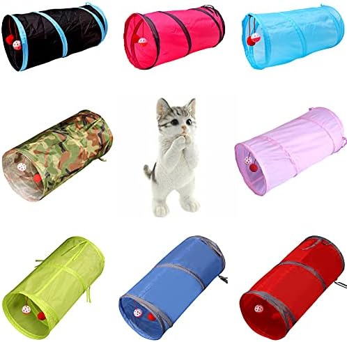 Icagy Cat Tunnel за внатрешни мачки интерактивни, играчки за зајачки тунели, играчки за миленичиња играат тунели за мачки мачиња