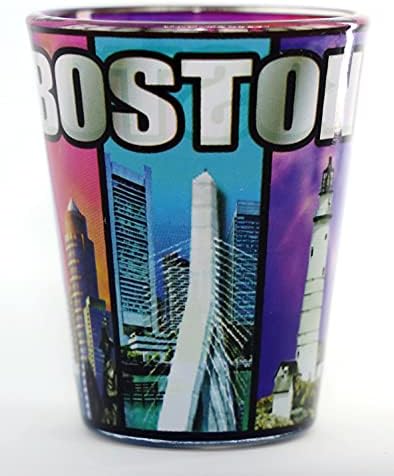 Бостон Масачусетс Боја Прозорци Надвор Боја Хоризонтот Внатре Застрелан Стакло