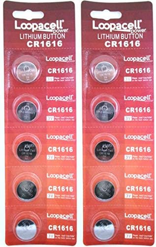 LOOPACELL 10 Парчиња Литиум Монета Батерија 3v За Влез Без Клуч Далечински Управувачи CR1616
