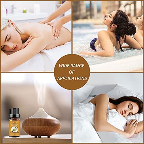Сет на есенцијално масло од ванила Sedbuwza - 2 пакет чисти органски неразредени масла од ароматерапија за масажа, дифузер,