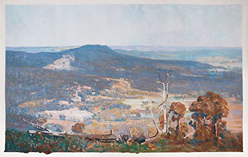 Австралија Феликс - Сер Артур Стрион рачно насликано масло за сликање, репродукција на маслото, пејзаж на планината Македон,